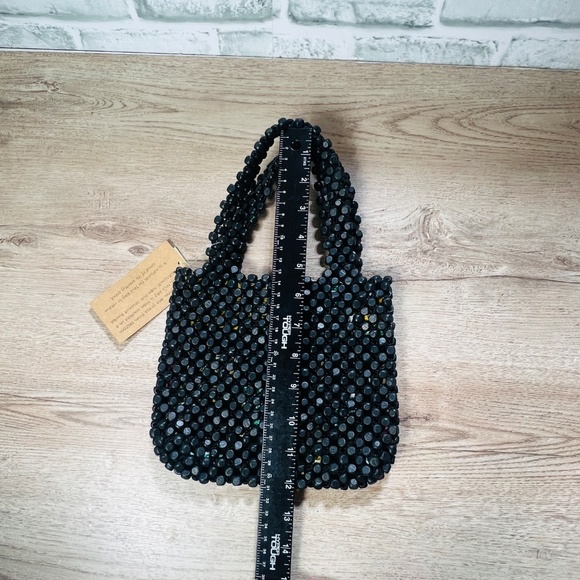Collection Eighteen 18 Black Beaded Purse - Picture 4 of 5